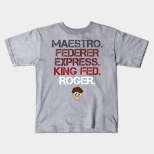 Maestro Federer Express King Fed Roger Kids T-Shirt